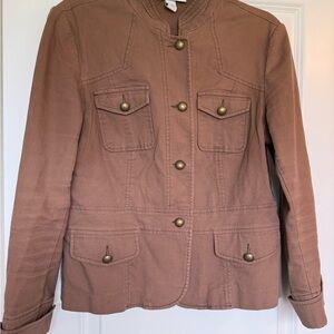 Women's Tan Military Style Jacket